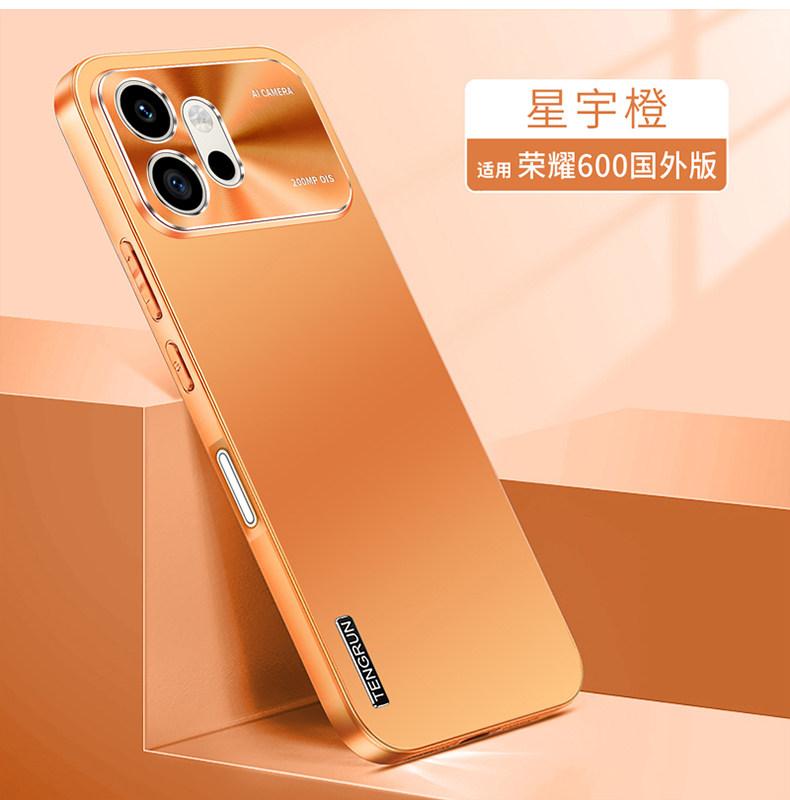For Honor 600 Pro Case Simple Matte Hard Phone Cover For Honor 600 Metal Lens Shell Non-Slip Fingerprint-Resistant Bumper