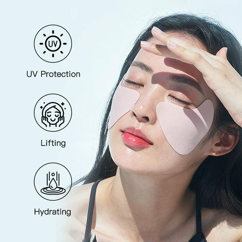 5Pcs Uv Face Patch Golf Sun Protection Patches Moisturizing Breathable Sun Protection Face Patch For Golfs Beach Travel