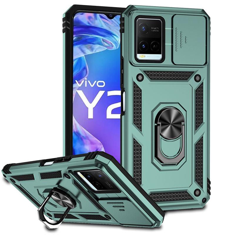 Suitable for the new Vivo Y21 sergeant ring anti-drop mobile phone case vivo Y20 window push two-in-one protective case