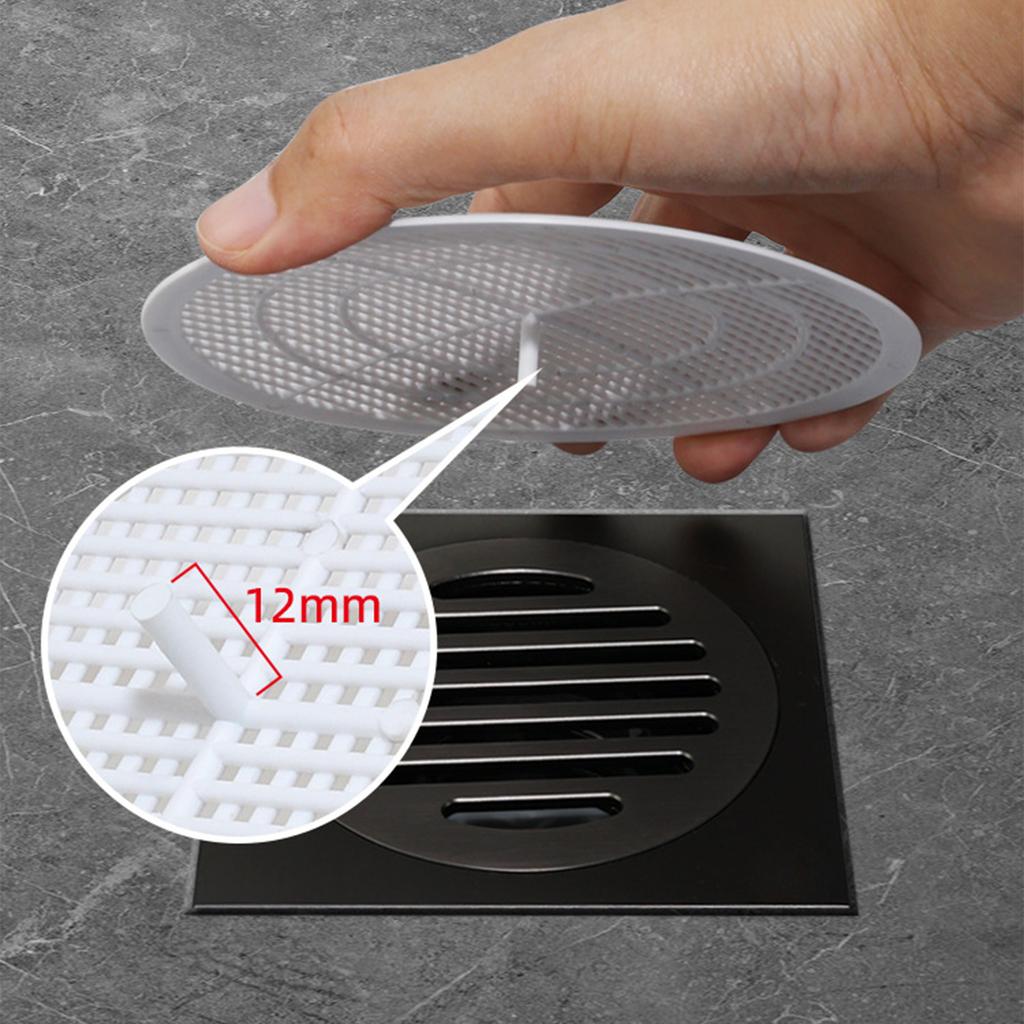 6Pcs MultiPurpose Bathroom Drain Filter Plastic Hair Strainer Universals Shower Drain Cover for Hair Clog Prevention