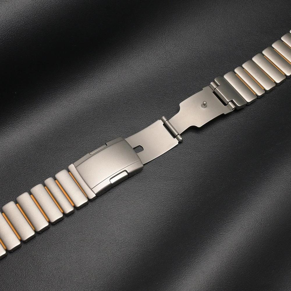 Titanium Metal WatchBand for Apple Watch Band Ultra 3 49mm Series 11 10 9 8 7 6 SE Rubber Luxury Strap for iWatch 46mm 45mm 44mm