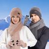 Winter Warm Knitted Hat and Scarf Set