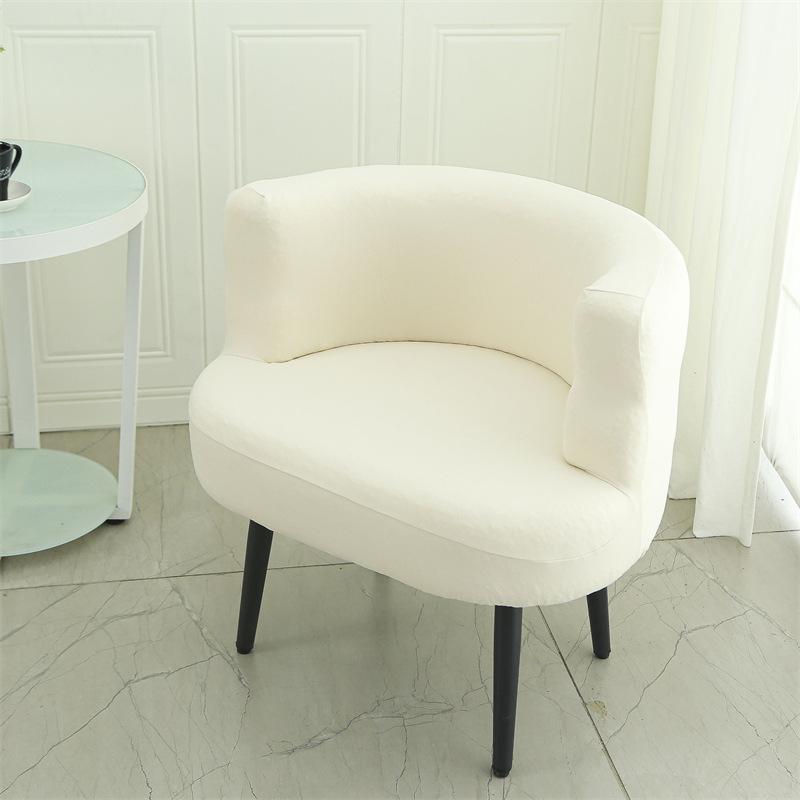 Large Curved Chair Seat Cover Elastic Low Backrest Chair Cover Universal Makeup Stool Cover Living Room Bedroom Lazy Sofa Covers