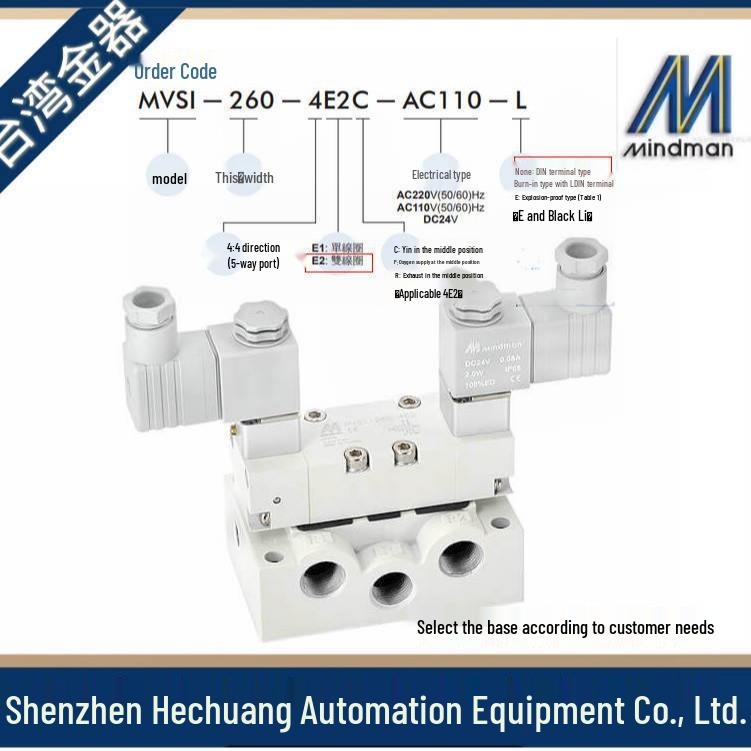 MVSI-260-4E2-DC24 AC220 ISO-1 Solenoid Directional Control Valve by Taiwan Jinqi.