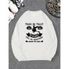 Men'S TRICK OR TREAT Slogan Graphic Casual Crew Neck Sweatshirt.