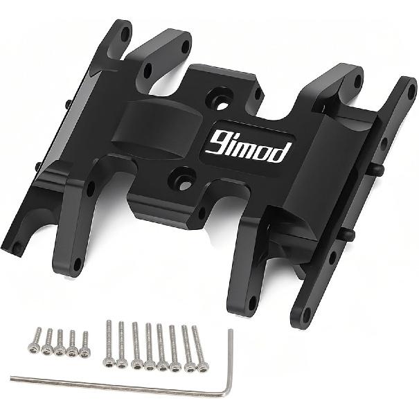 RC Skid Plate for SCX24 Bronco Gladiator Deadbolt C10 Upgrades Parts 1/24 RC Crawler, Aluminum Chassis Transmissions Center Gearbox Protective Plate