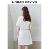 UR Women's Lapel Pocket Waist Short Sleeve Dress