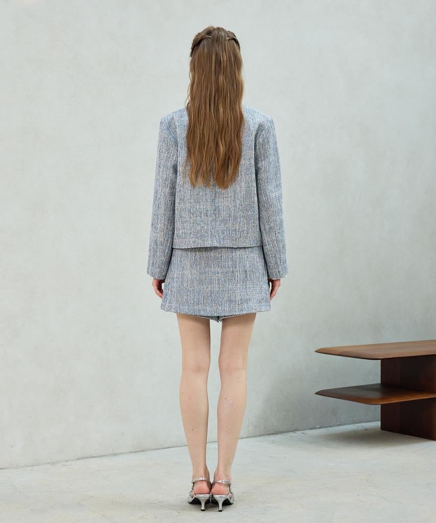 Alikim Cherish Tweed Skirt Pants / Sky Blue