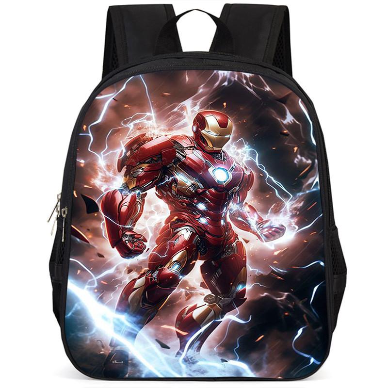 Stylowy plecak dla dzieci Iron Man 15 cali, duża pojemność, lekki, wykonany z tkaniny Oxford