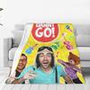 Danny Go Cartoon Music Education Fleece Throw Blankets Dance Blanket for Sofa Couch Warm Bedspreads Quilt Breathable