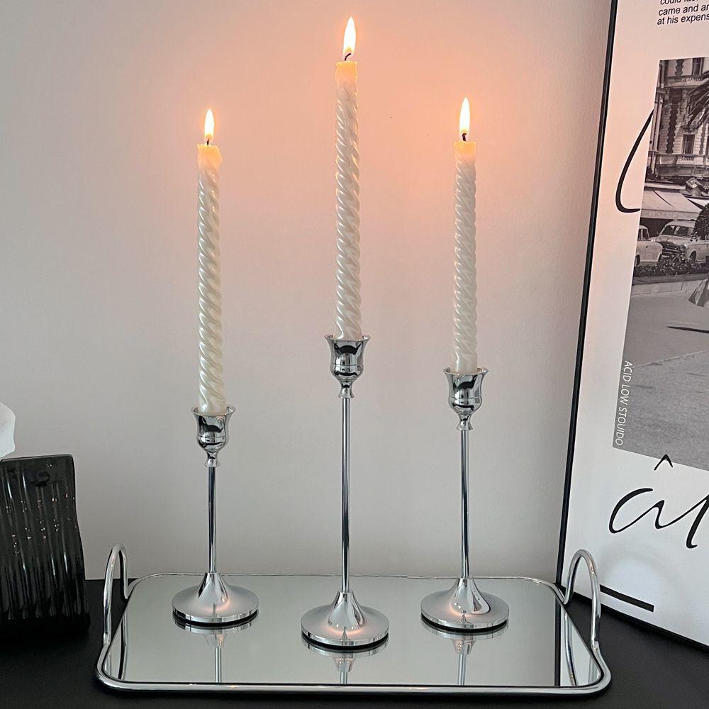 

Скандинавский серебряный подсвечник: Элегантный декор для ужина при свечах с бесплатной доставкой.