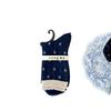 Songmu Light Retro Navy Blue "Bow Korean Socks Mid-Leg Socks Designer Cotton Socks
