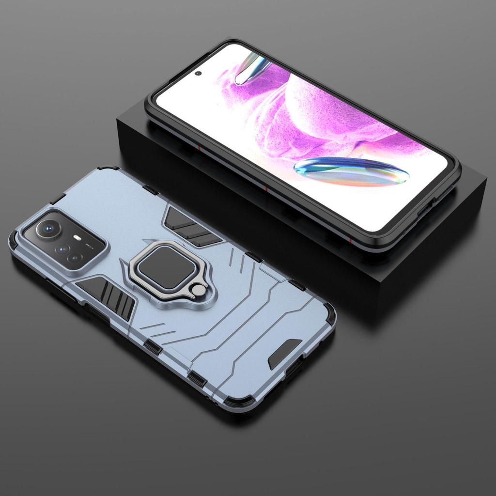Redmi Note 12S 4G Car Finger Ring Case - Black Panther Edition