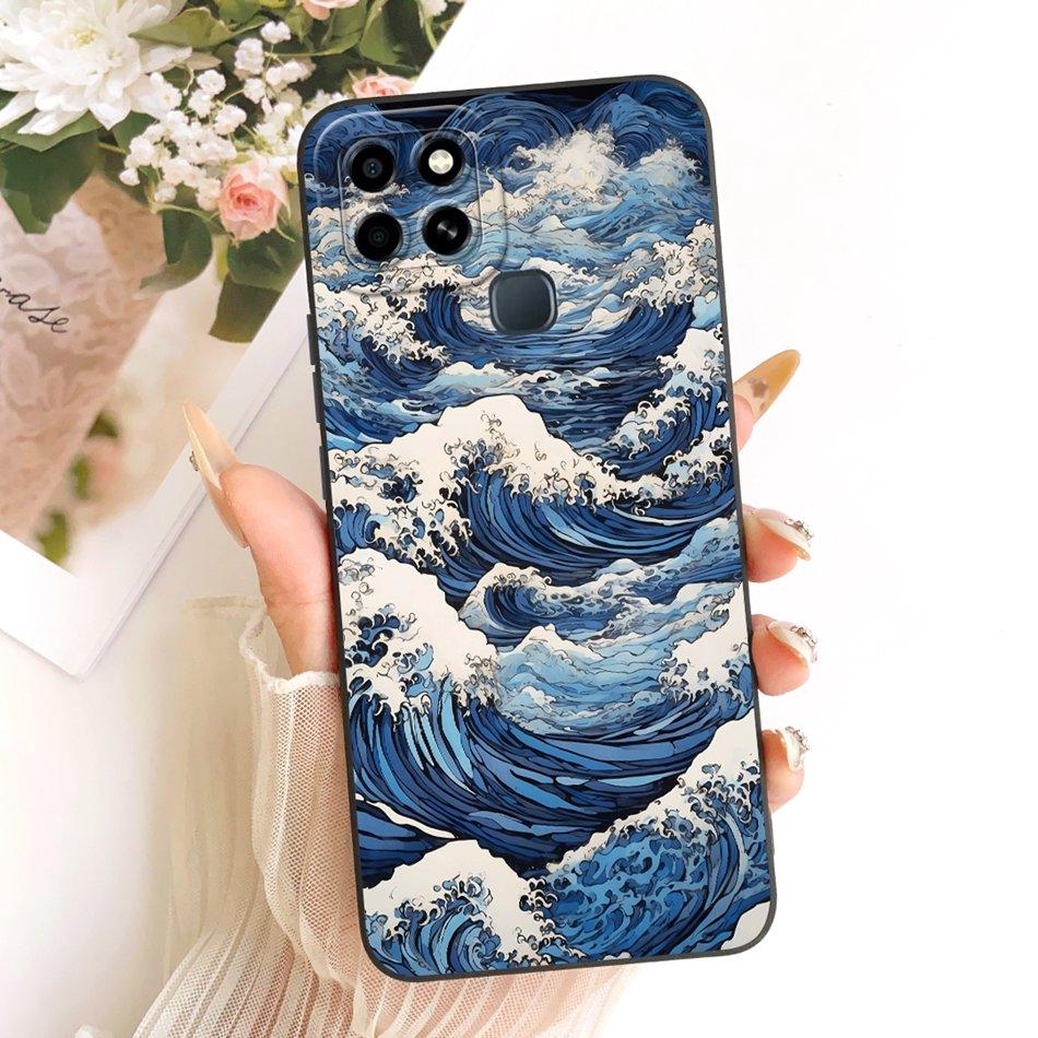 Pro Infinix Smart 6 X6511 X6511B X6511E Módní pouzdro na telefon s malbou západu slunce na pláži Pro Infinix Smart6 Měkké silikonové kryty Nárazníky
