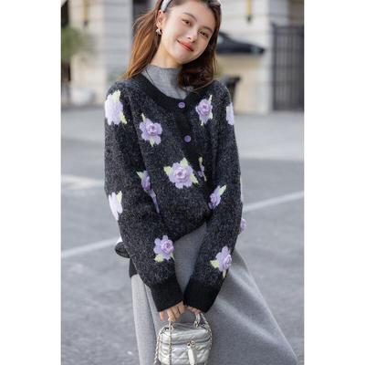 Mokana Floral Embroidered Relaxed Knit Sweater
