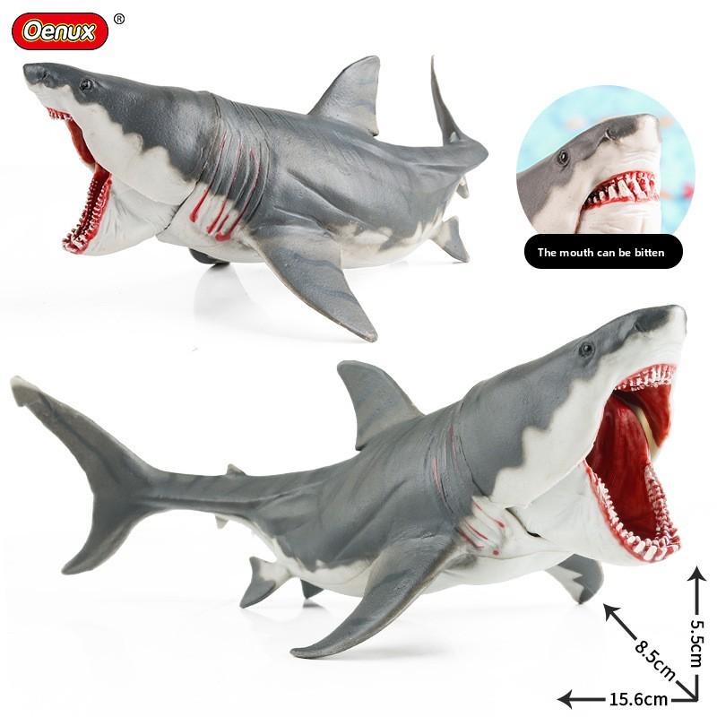 Marine Animal Replica Large Shark Model With Movable Jaws For Childrens Learning Toy