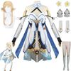 Lumine Bright Cosplay Lumens Costume Alumina Wig Hair Yuanshen Game Impact Traveler Women Clothes Dress Wig Set Party Outfits