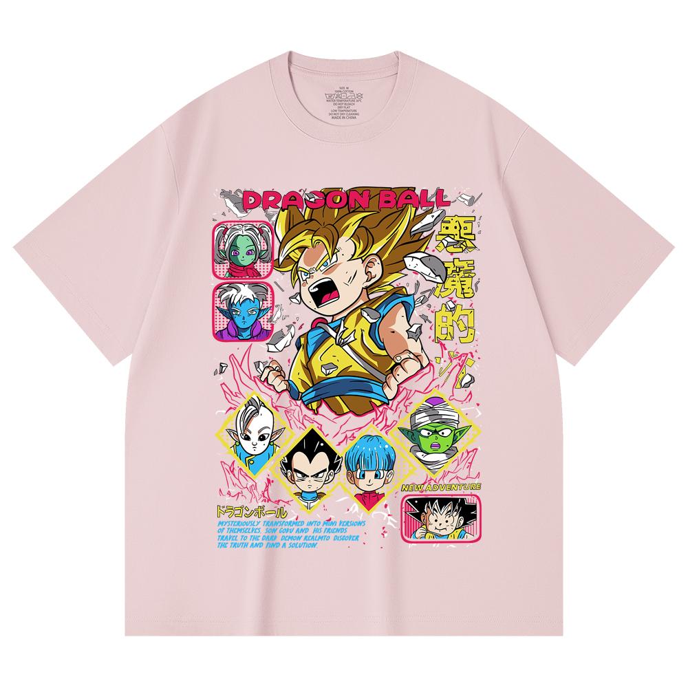 230 Gsm 100% Cotton Dragon Ball V62 Print Unisex Heavy Cotton T Shirt