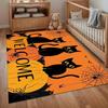 Halloween Black Cat Entry Door Mat Durable Carpets for Living Room Anti-slip Rugs for Bedroom Home Washroom Floor Mat Gift Rug