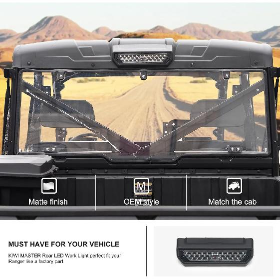 Kiwi Master Rear LED Work Light for 2018-2026 Polaris Ranger XP 1000/ Crew, 2020-2026 Ranger 1000/ Crew Accessories Replace OEM # 2889672