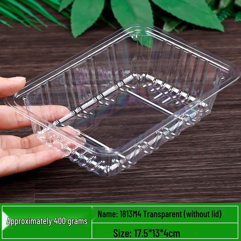 

Disposable Transparent Rectangular Food Containers, 100-Pack