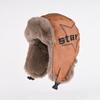 Vintage Bomber Hat Men Women Winter Thickened Velvet Faux Leather Keep Warm Ear Protection Cold Proof Beanie Ear Flap Earflap