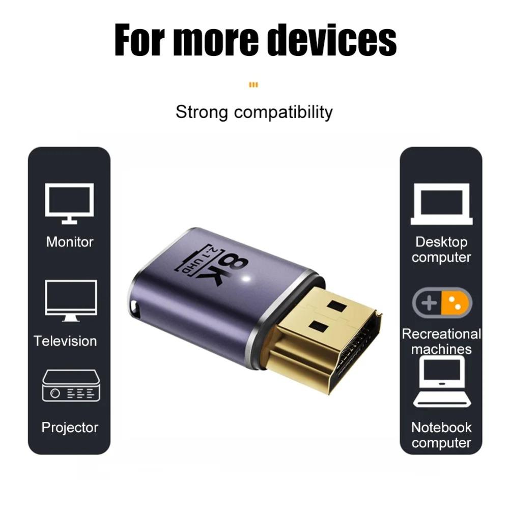

Угловой HDMI-совместимый адаптер 90-градусный HD-разъем 4k@120Hz 270-градусный адаптер для дисплея