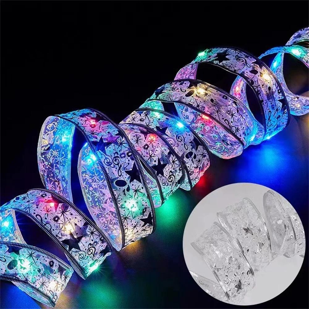 10m Indoor String Lights Battery Operated Christmas Ribbon with Lights Christmas Tree Accessories Decoration for Christmas New Year