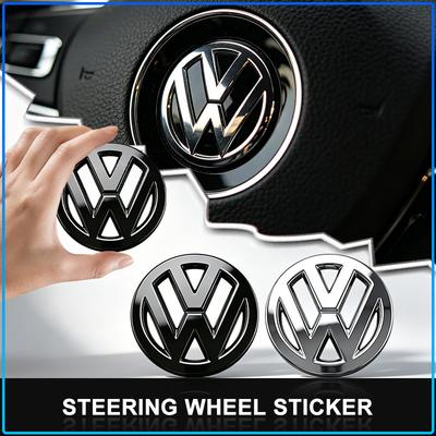 1Pcs ABS Car Steering Wheel Cover Center Badge Emblem Sticker For Golf-5 6 7 MK6 Jetta Lavida Polo Tiguan Passat B5 B6 B7