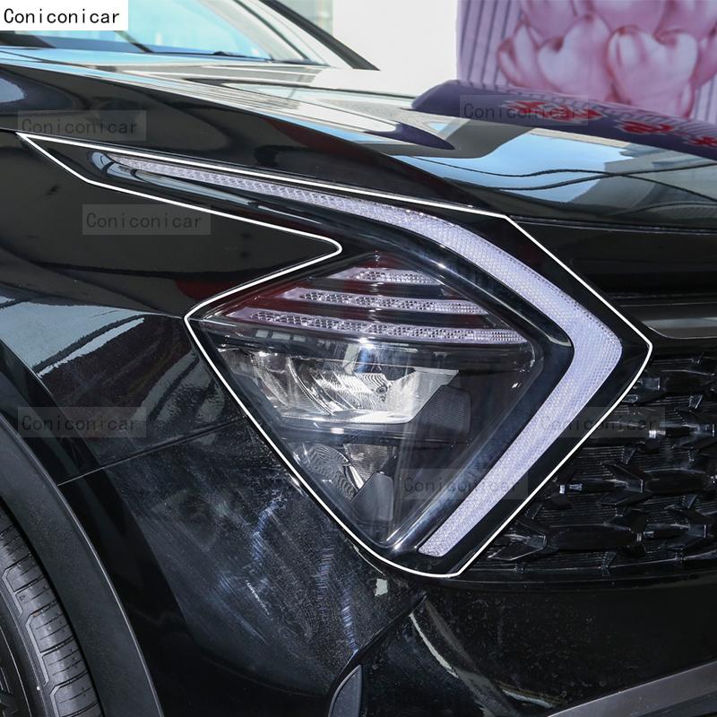 Für KIA SPORTAGE NQ5 2022-2024 Auto Scheinwerfer Transparent TPU Schutzfolie Frontlicht Tönung Farbwechsel Aufkleber