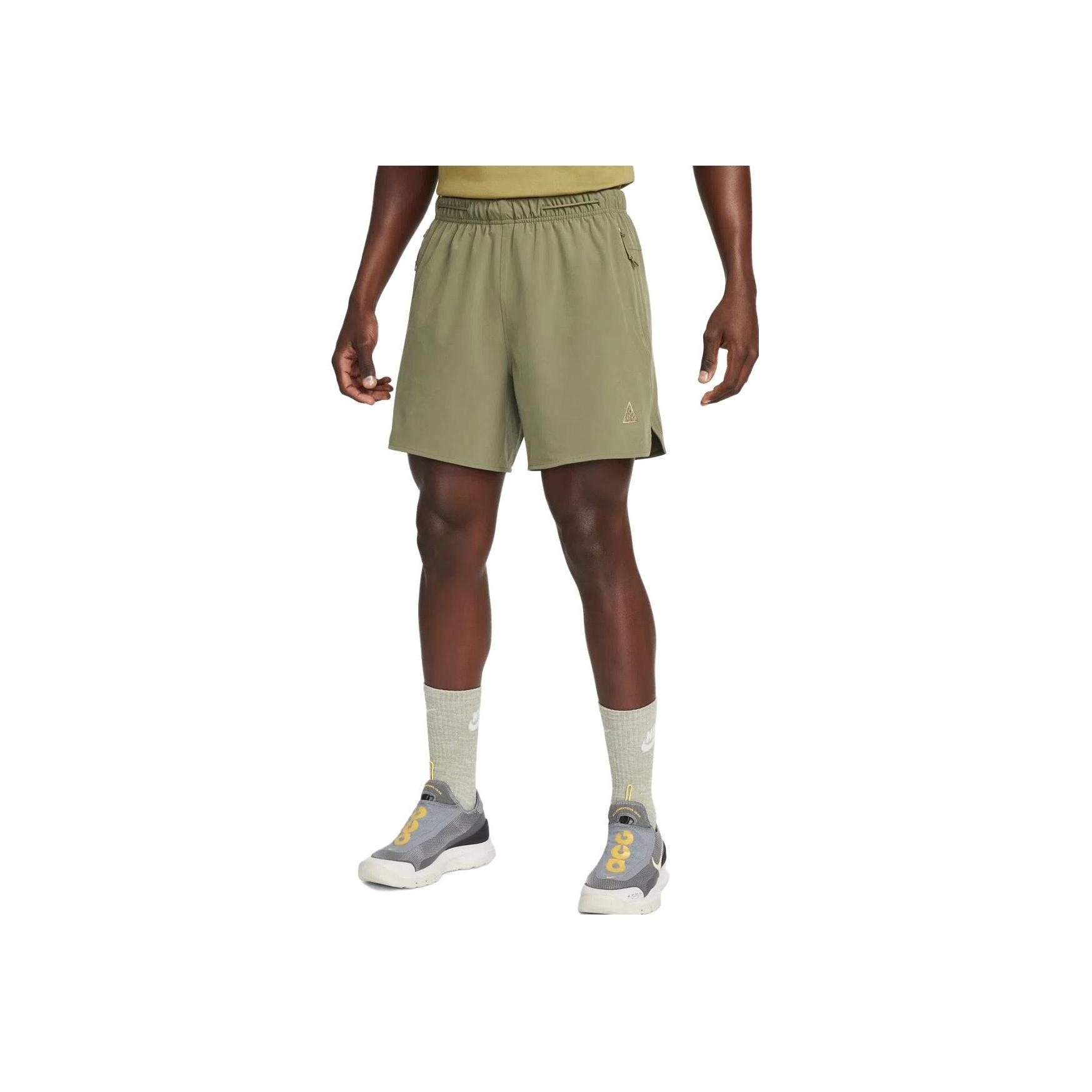 

Мужские свободные спортивные шорты Nike ACG Dri-FIT New Sands с однотонным логотипом и эластичной резинкой на талии, зеленые DN3955-222 XL