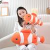 Clownfish Plush Toy Pillow - Stuffed Sea Animal Gift for Girls