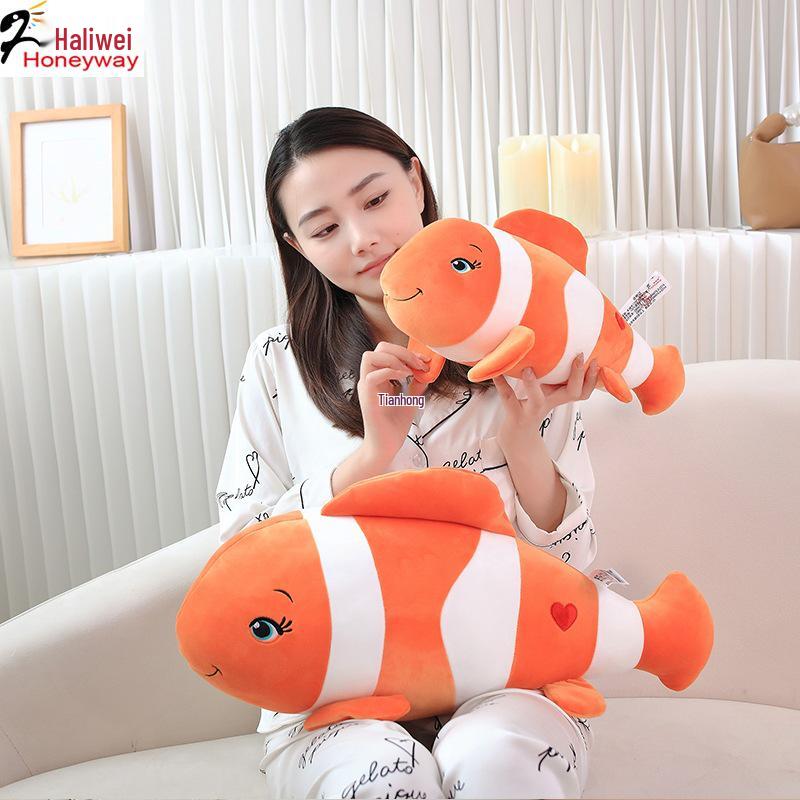 Clownfish Plush Toy Pillow - Stuffed Sea Animal Gift for Girls