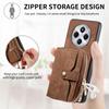 Zipper Wallet Phone Case For Xiaomi Redmi 14C 4G/14R 5G/Poco C75 4G Leather Kickstand Back Cover with Shoulder Strap