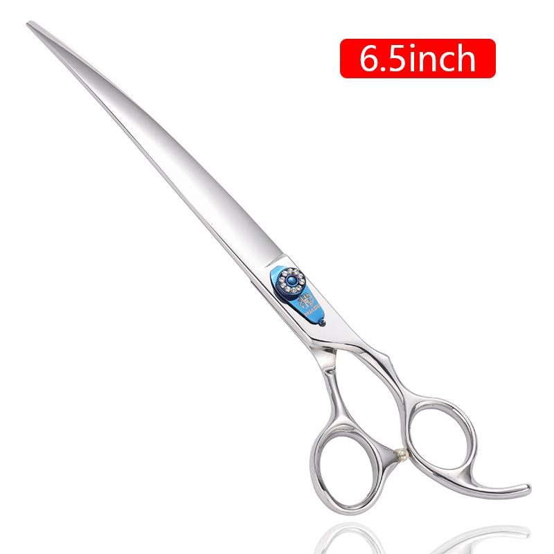 HUASIS HU27 Classic Style 6.5 7 7.5 8 Curved Dog Grooming Scissors Ergonomic Pets Shears 440C Sharp Safe Comfortable