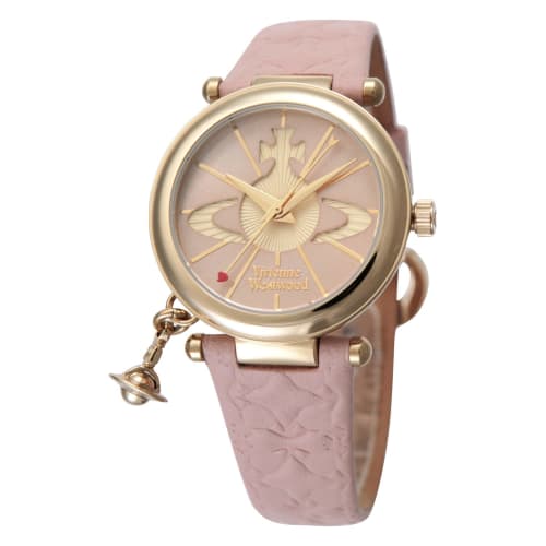 

Vivienne Westwood Orb Watch, Silver with Pink Leather Strap, Quartz Movement, Women s, VV006PKPK