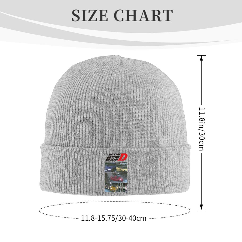 Initial D Neon Ae86  Warm Knitted Cap Winter Knit Bonnet Hat Skullies Beanies Hip Hop Caps for Unisex