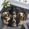 Stilvoller Hunde-Rundteppich, Teppich für Wohnzimmer, Schlafzimmer, Sofa, Spielzimmer-Dekor, Rutschfeste Fußmatte
