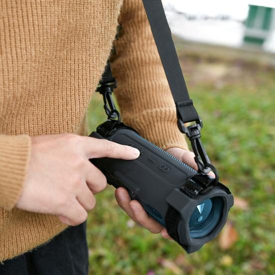 Silicone Protective Sleeve with Shoulder Strap Fastener Tape Anti-drop Design Storage Case