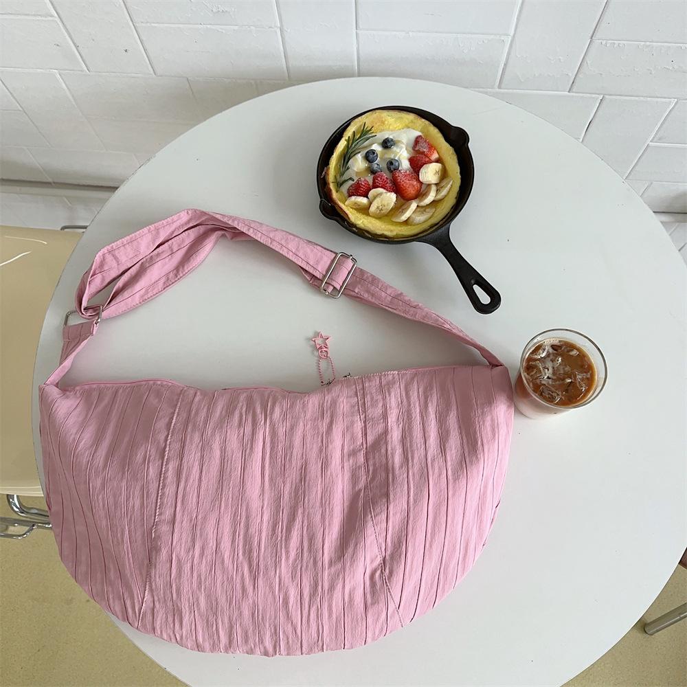 Einfache Pendler Damen Hobo-Schultertaschen Große Kapazität Damen Umhängetasche Einfarbige Sport-Tragetaschen Tragetaschen