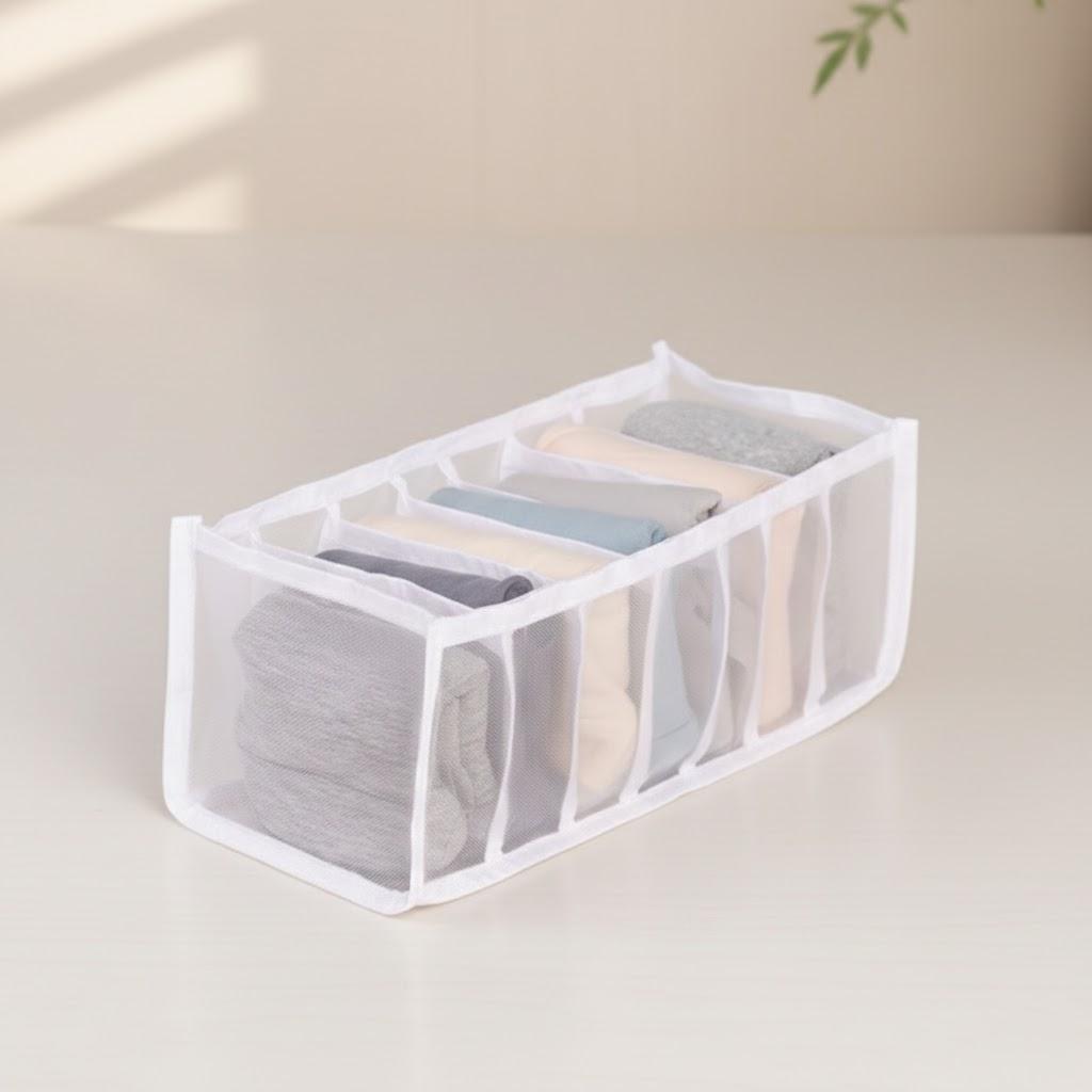 

Bra Storage Boxes Underwear Clothes Organizer Drawer Nylon Divider Closet Organizer for Folding Ties Socks Shorts Storage