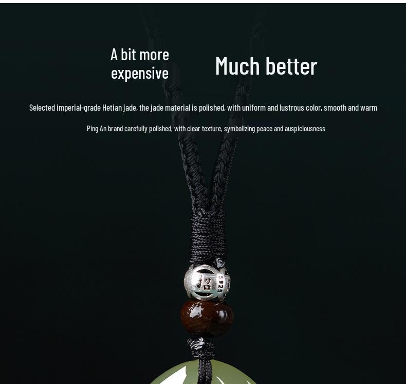 Natürlicher Hetian Jade Glücksbeutel Amulett: Frauen Friedenssegen Anhänger - Exquisites Glücksgeschenk