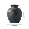 Farmhouse Ceramic Flower Vases with Rounded Bottle Shape and Matte Distressed Texture for Living Room Table, Shelf, Decors