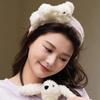Headband Headwear Width Hair Hoop Cartoon Plush Headband Women Hair Accessories Wash Face Hair Band