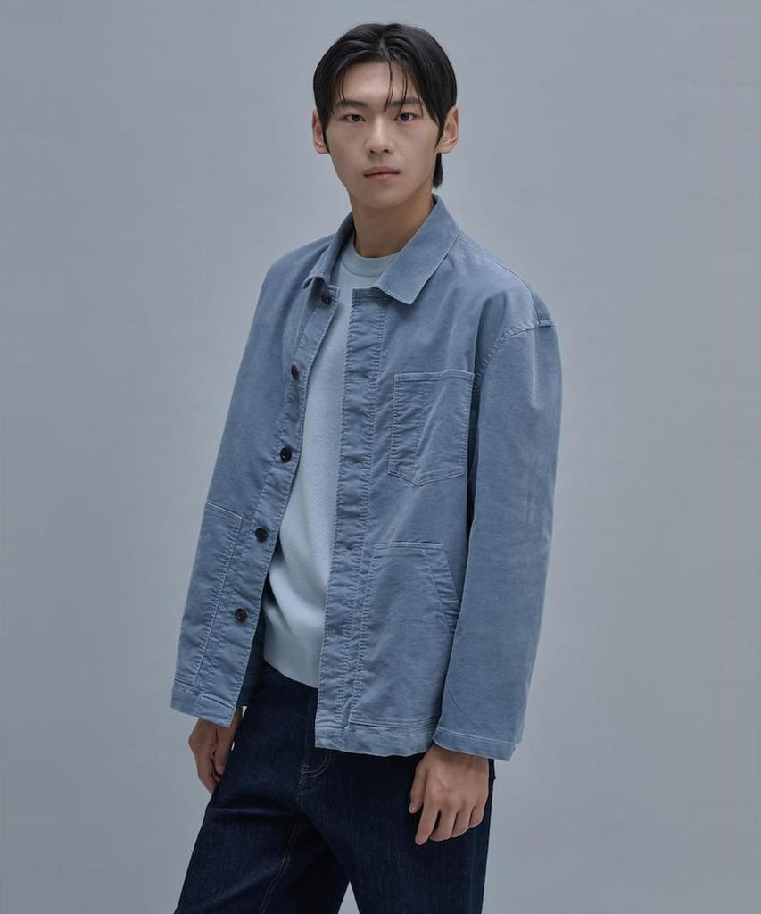 Shift.G Relaxed Cotton Coverall Sky Blue