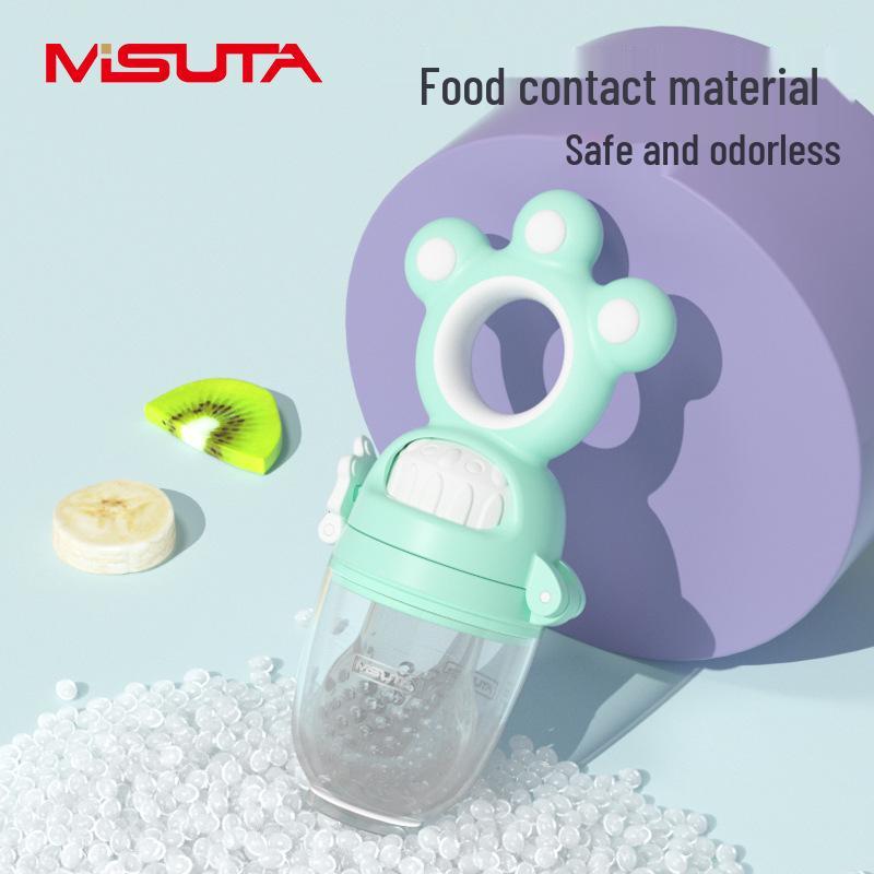 MISUTA Silicone Baby Teether Fruit & Veggie Feeder Stick