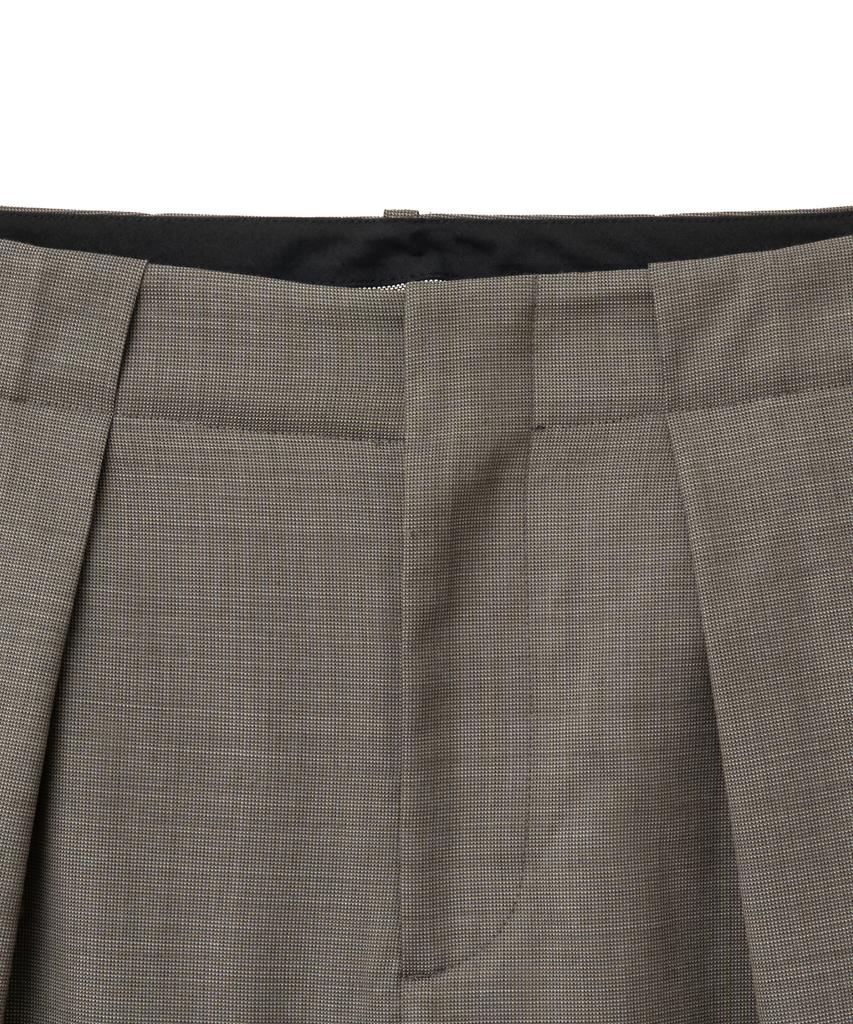 NOIRER Wool Slouch Half Slacks (Brown)