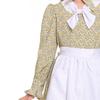 Kids Girls Drama Colonies Pastoral Farm Maid Floral Dress Apron Hat Set Halloween Cosplay Costumes Role Play Outfit