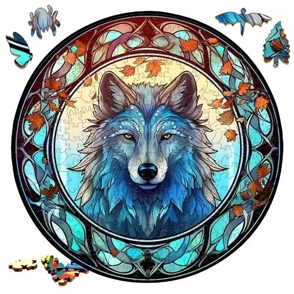 Non-Toxic Jigsaw Animals Wooden Puzzle For Kids And Adults Wooden Crafts Colorful And Round Shaped Tiger Rabbit Cat Wood Craft Toys