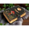 Grimoire Vintage Mushroom leather journal, Handmade Antique Deckle Edge Paper Spell Book of Shadows Journal for gifts